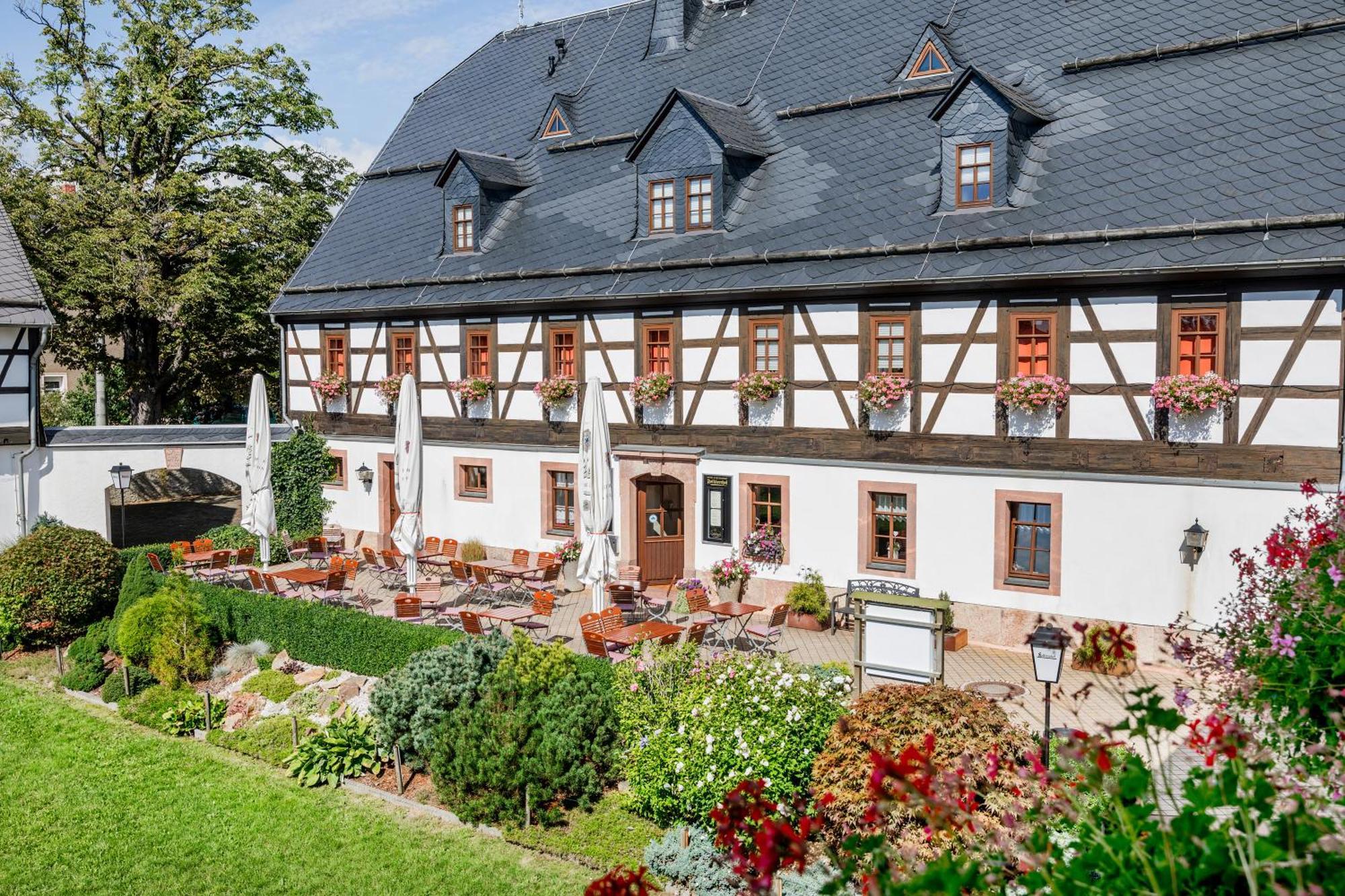 Hotel Folklorehof Chemnitz Exterior foto